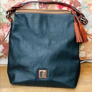 Dooney Bourke Black Pebble Leather Bag PreOwned